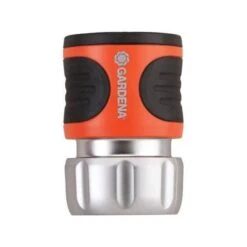 Gardena 39018 Premium Metal Male Garden Hose Connector With Water Stop