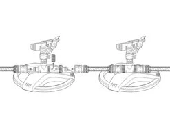 Gardena Pulse Sled Sprinkler Premium Full/Part Circle -Gardena g8135 gardena pulse sled sprinkler premium full part circle 5